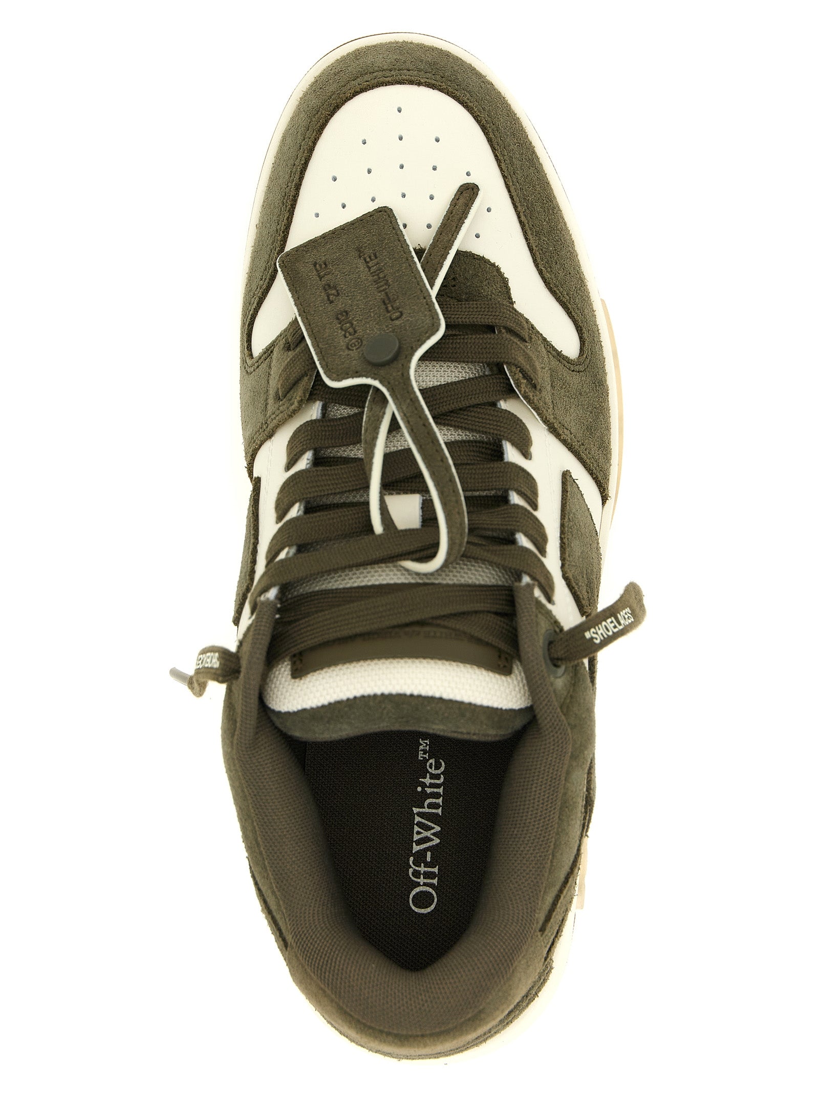 Bicolor Cowhide Athletic Sneakers