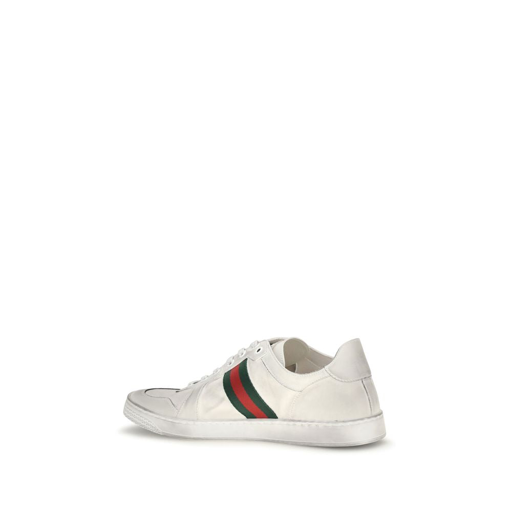 White Calf Leather Bos Taurus Low Top Sneakers