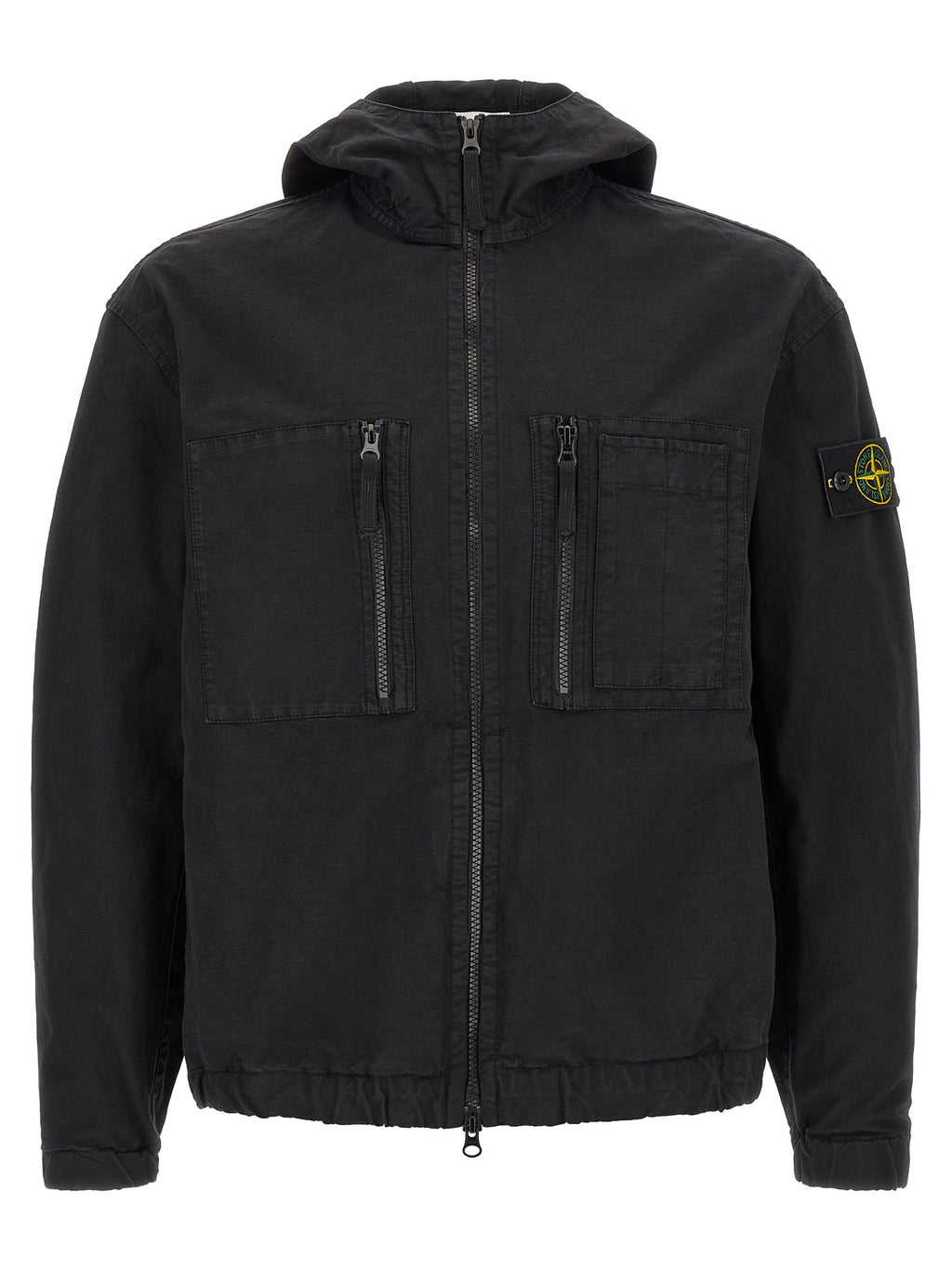Black Cotton Shell Jacket