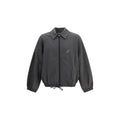 Gray Polyamide Full-Length Jacket
