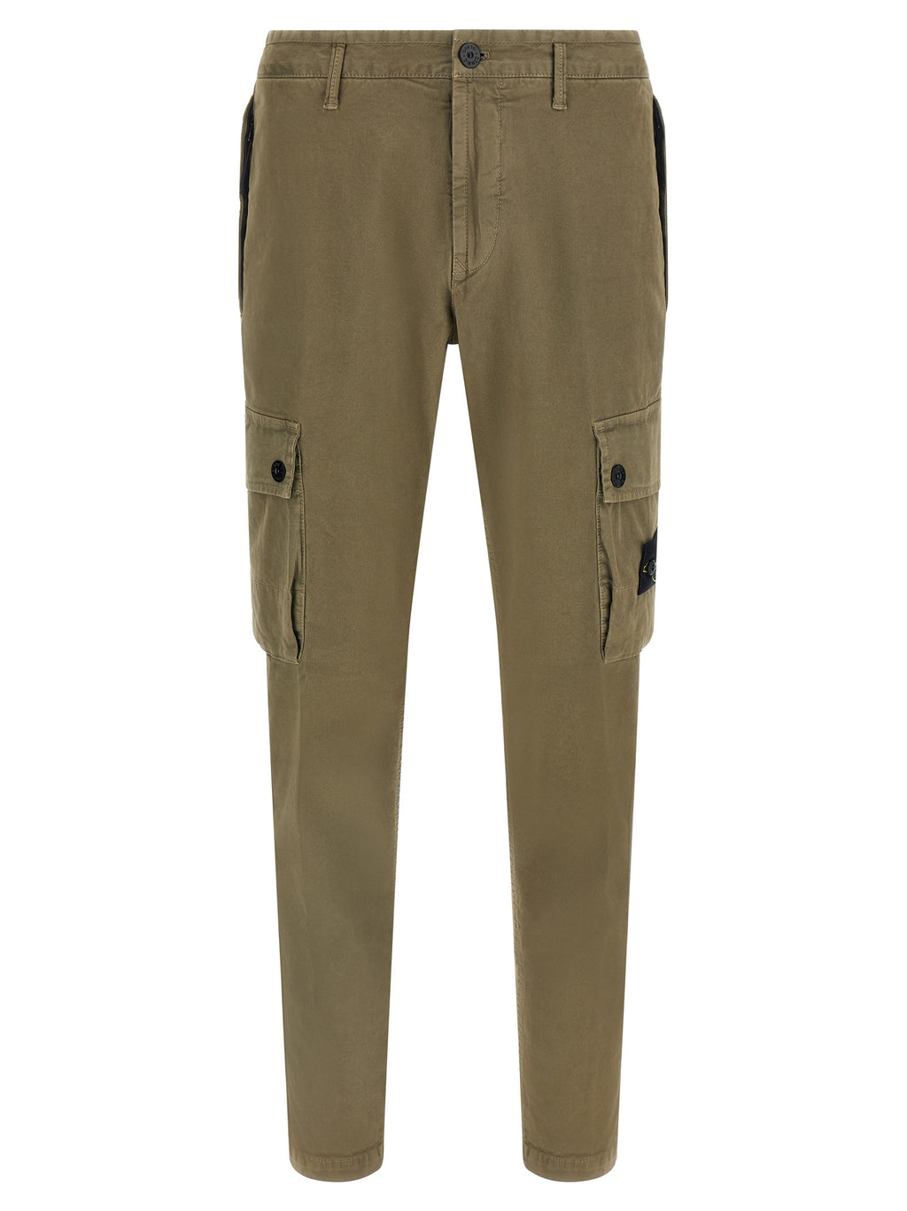 Bicolor Cotton Cargo Pants