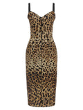 Brown Polyamide Midi Dress
