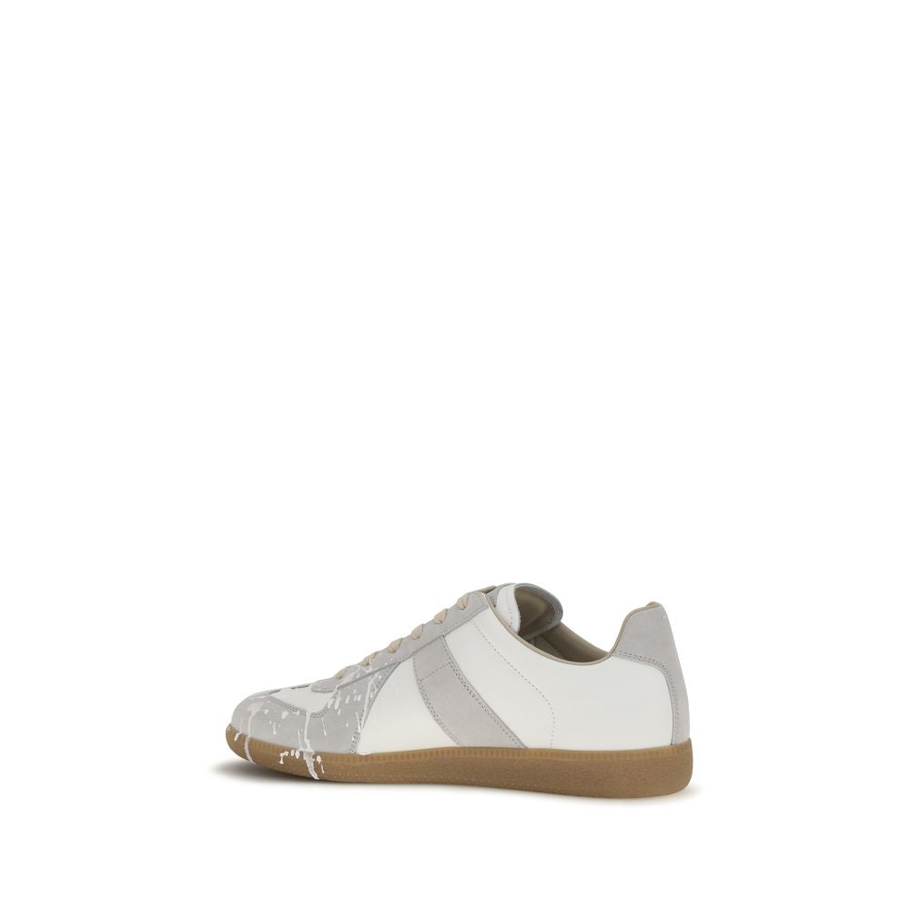 Gray Suede Leather Low Top Sneakers