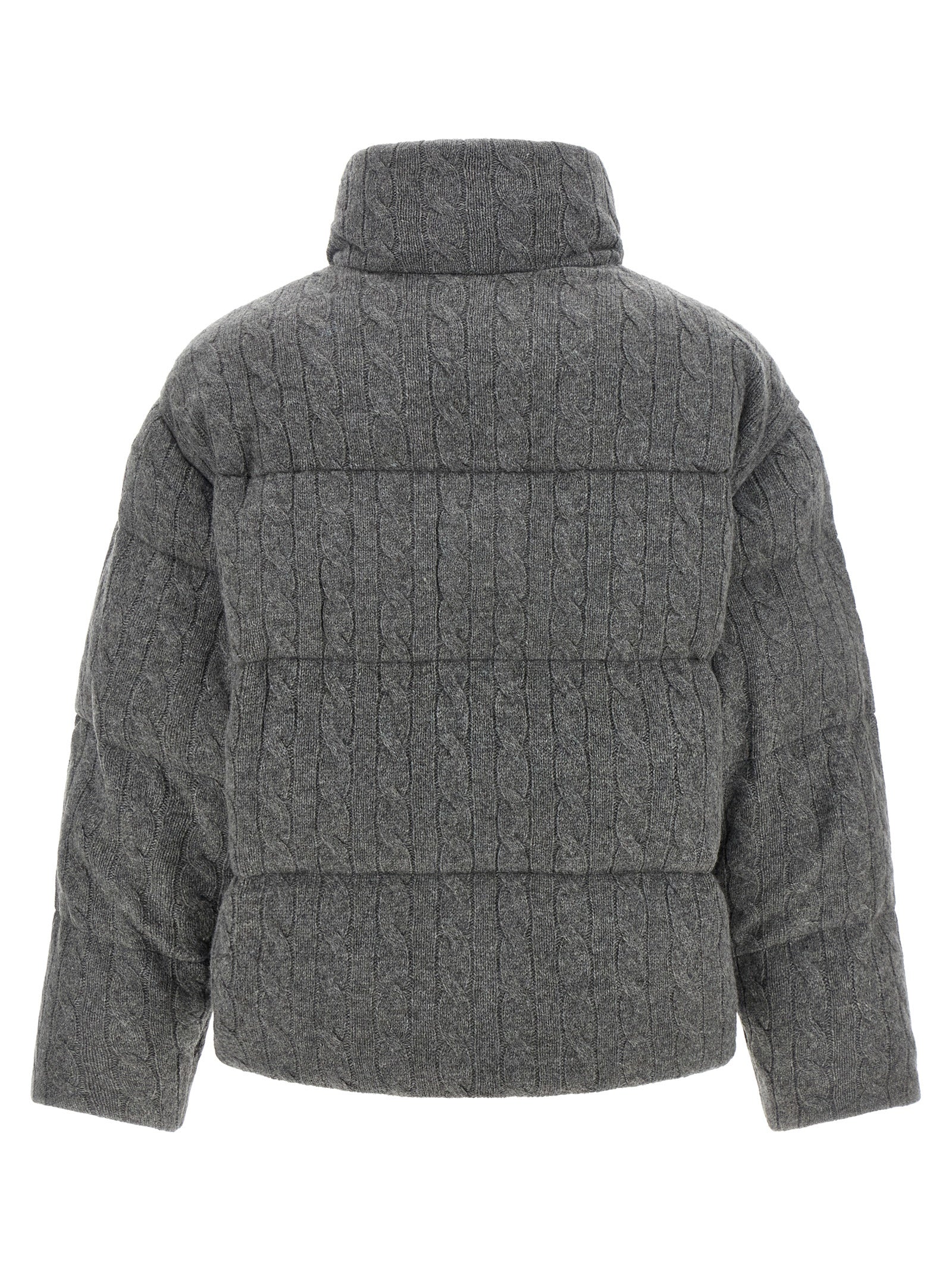 Gray Wool Full-Length Jacket