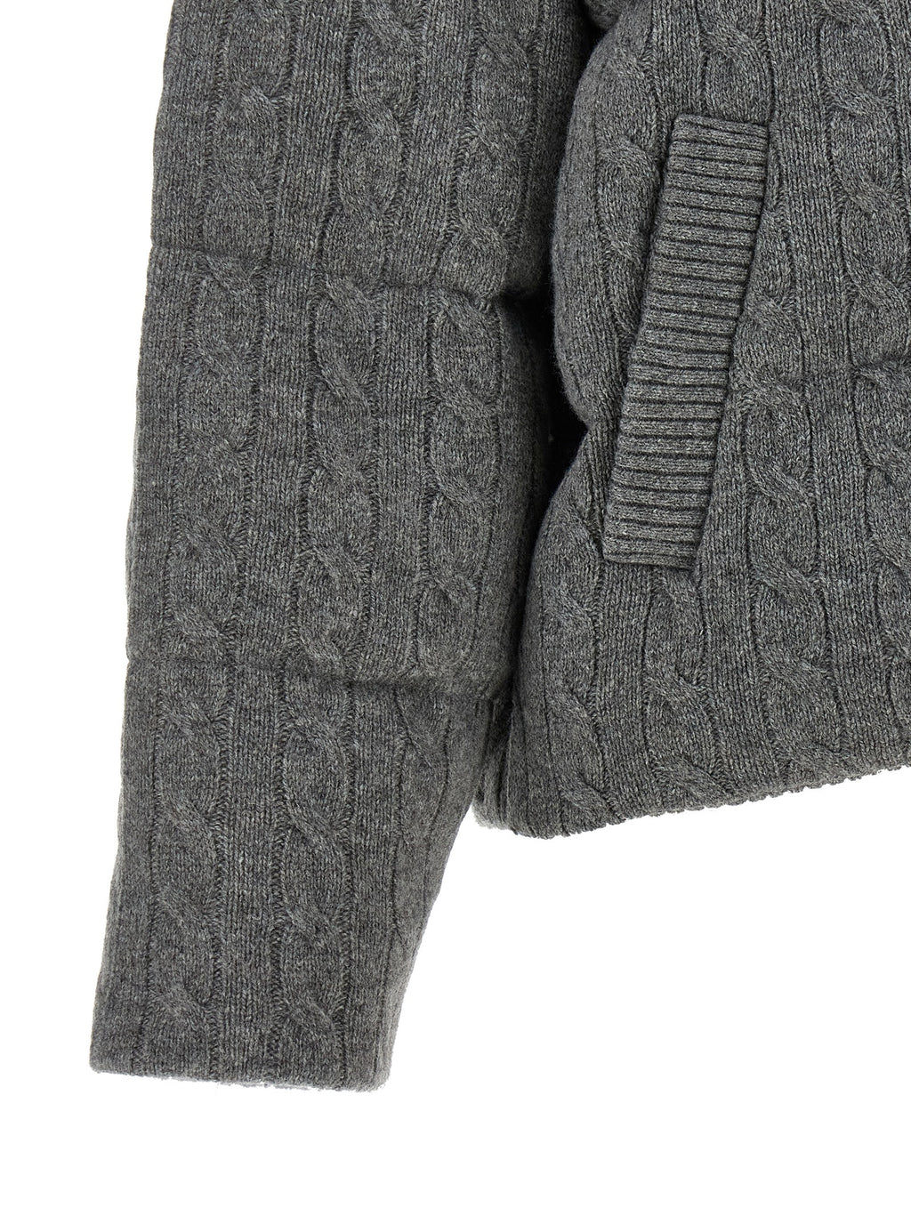 Gray Wool Full-Length Jacket