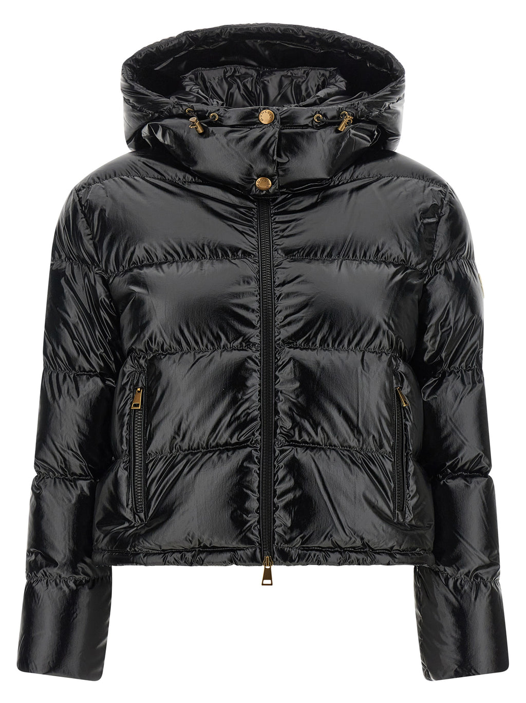 Black Polyamide Full-Length Jacket