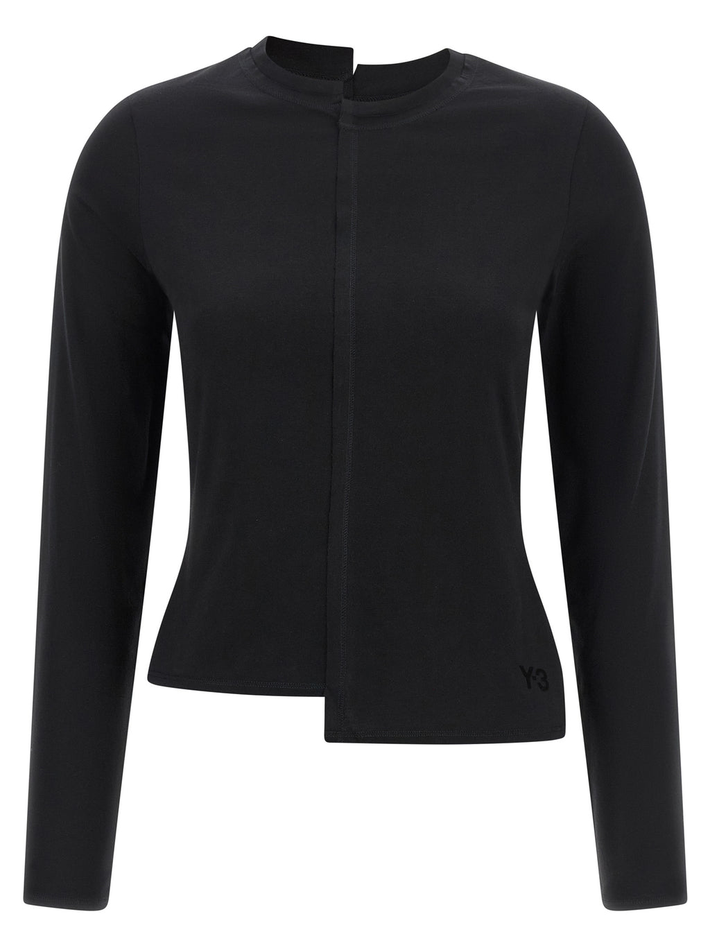 Black Cotton Long Sleeve T-Shirt