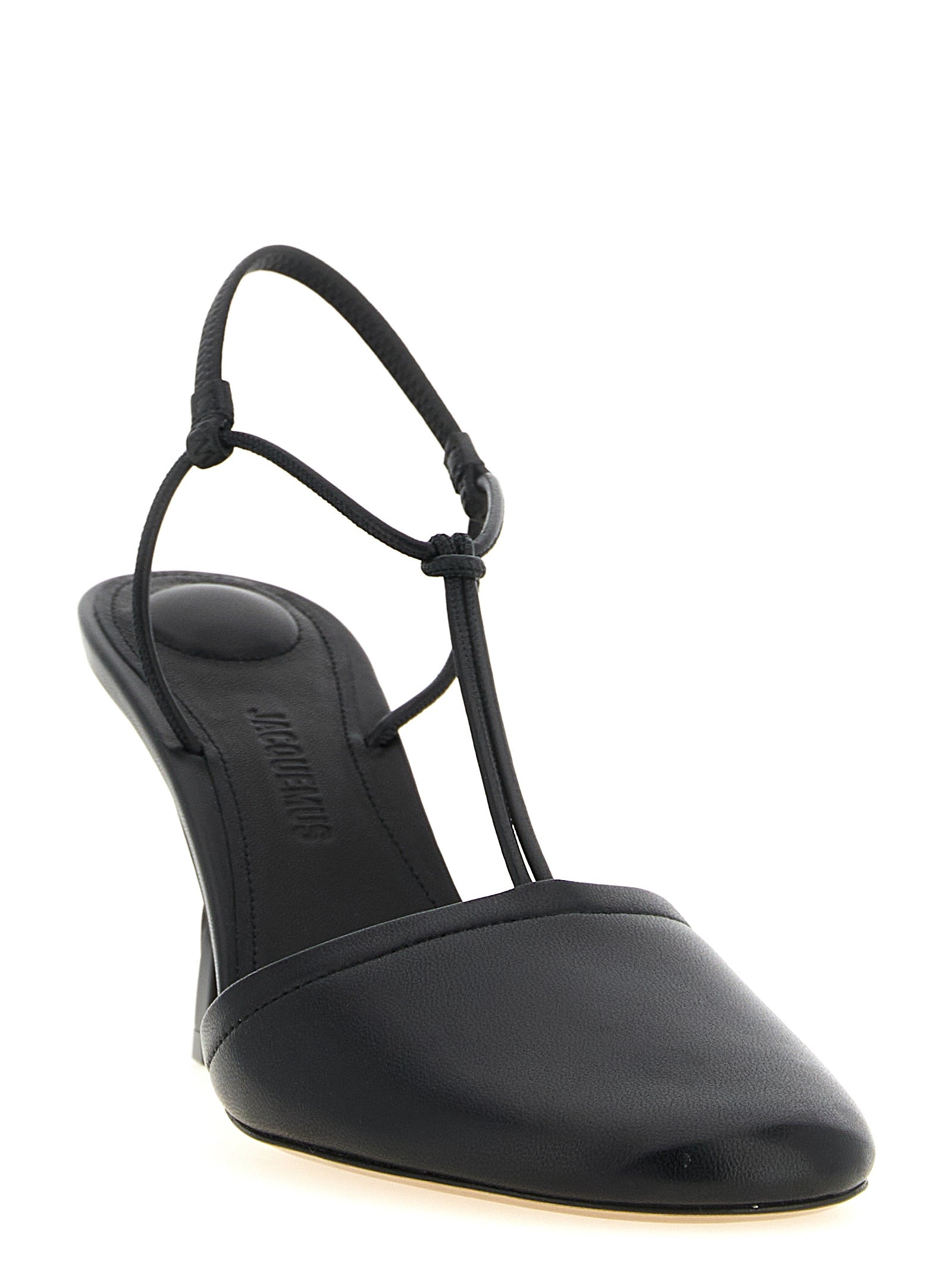 Black Lamb Leather High Heel Pumps