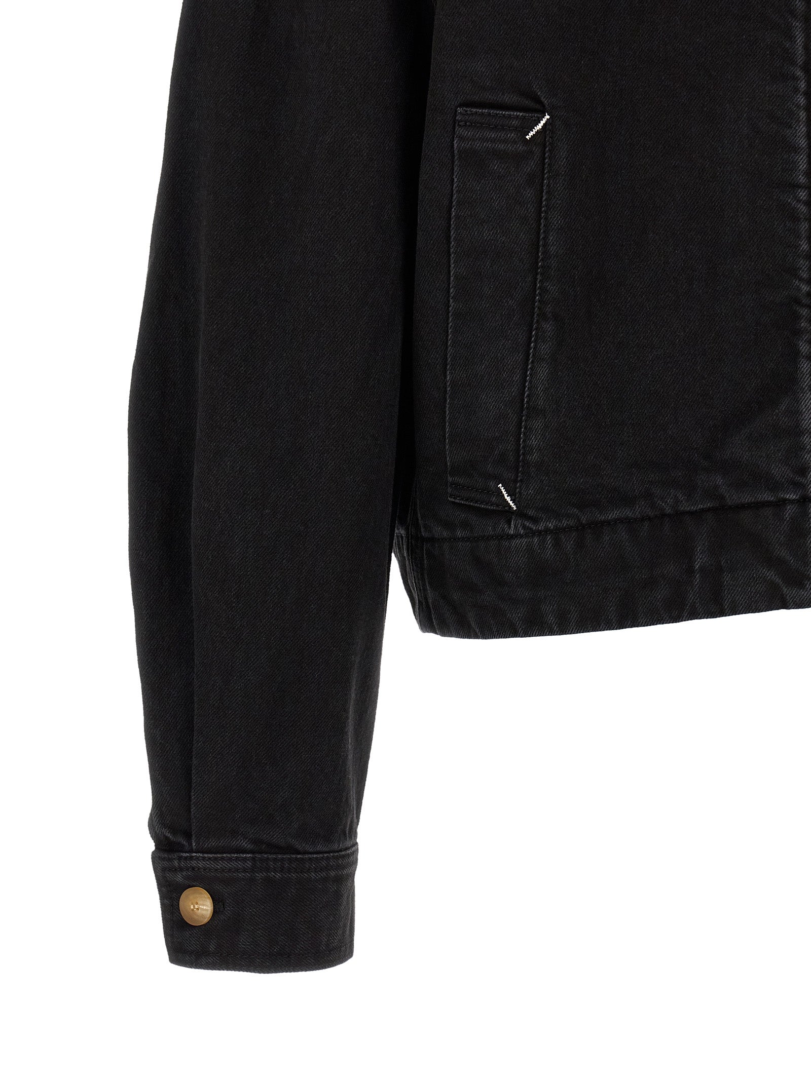Black Cotton Denim Jacket