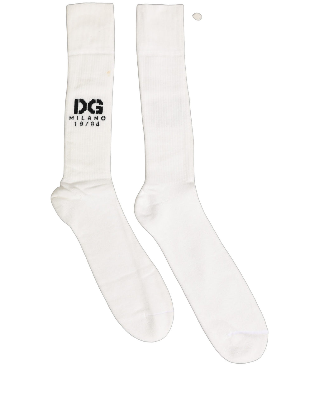 Men White Cotton Over The Calf Accessory Socks