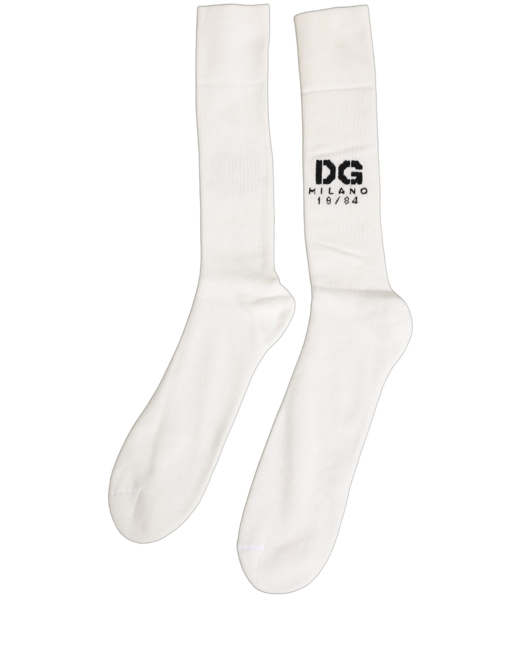 Men White Cotton Over The Calf Accessory Socks