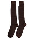 Men Brown Viscose Over The Calf Accessory Socks