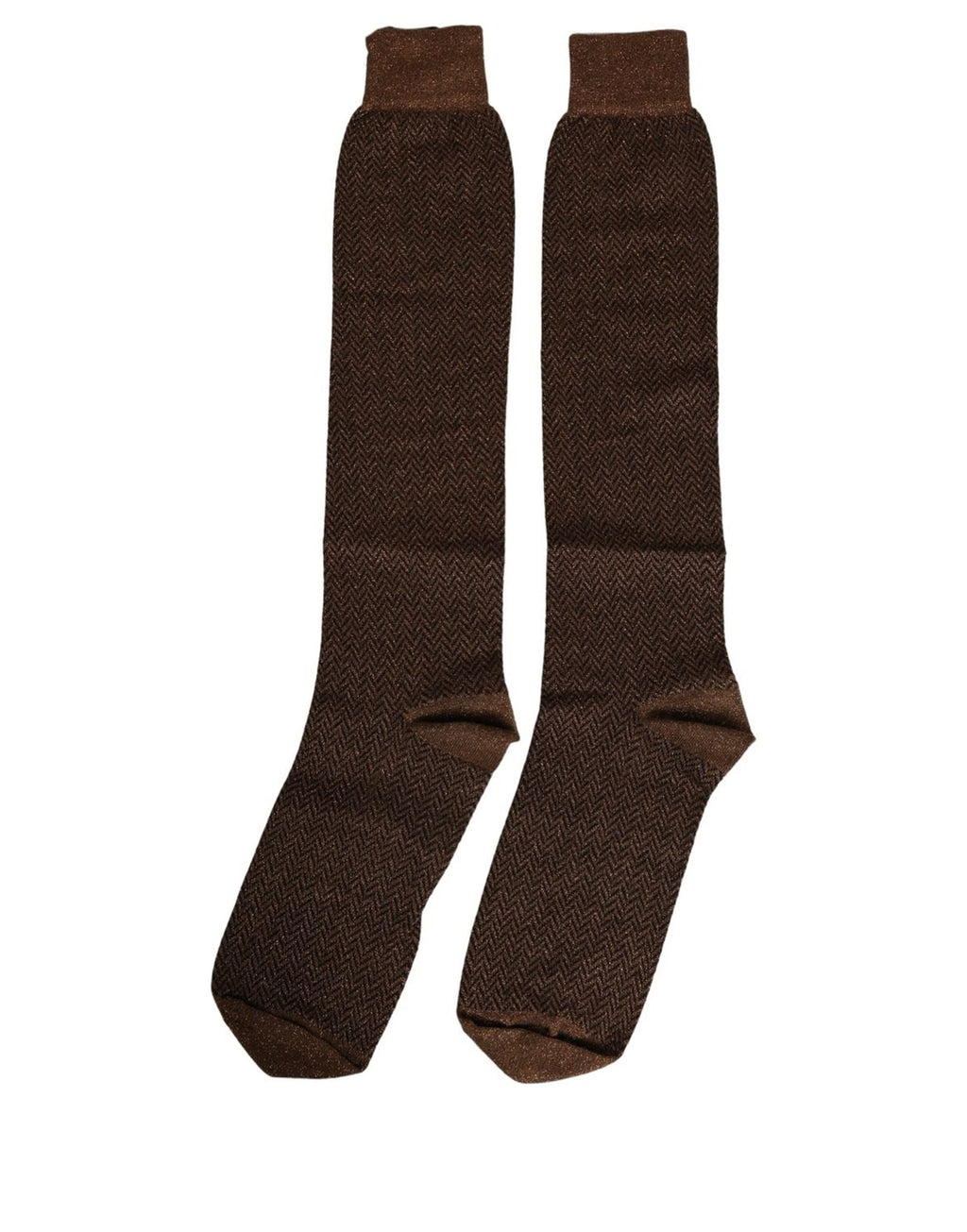 Men Brown Viscose Over The Calf Accessory Socks