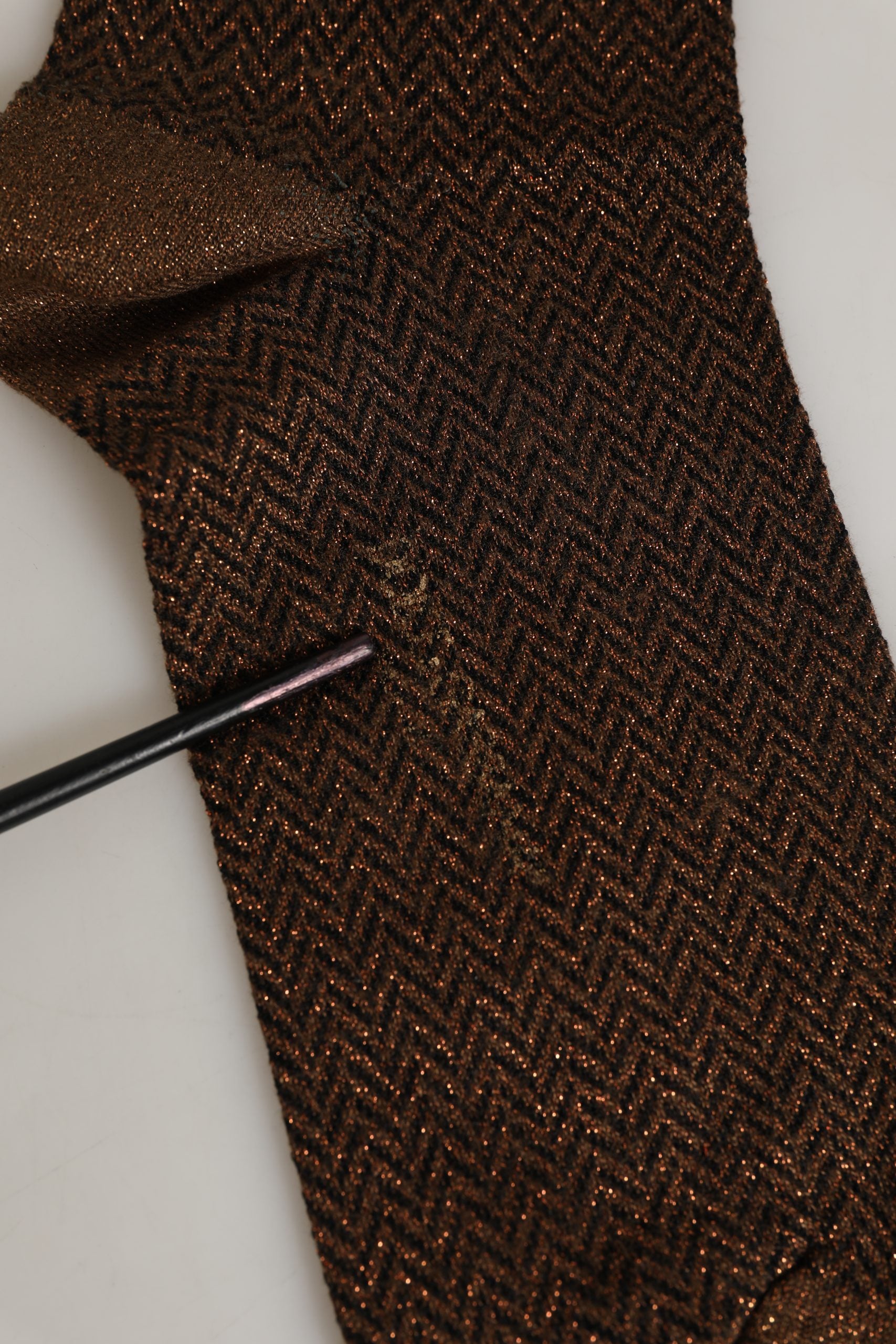 Men Brown Viscose Over The Calf Accessory Socks