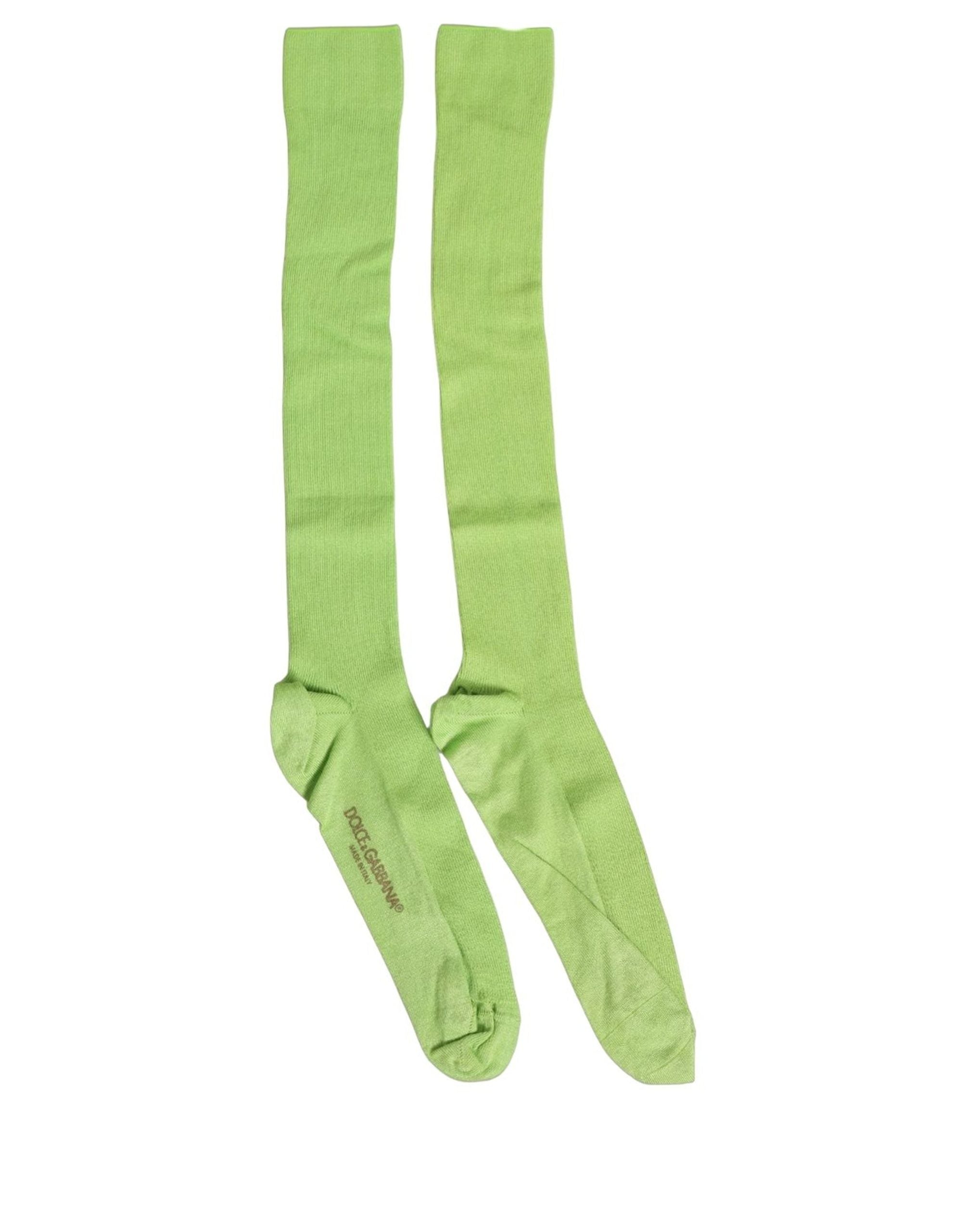 Men Green Viscose Over The Calf Accessory Socks