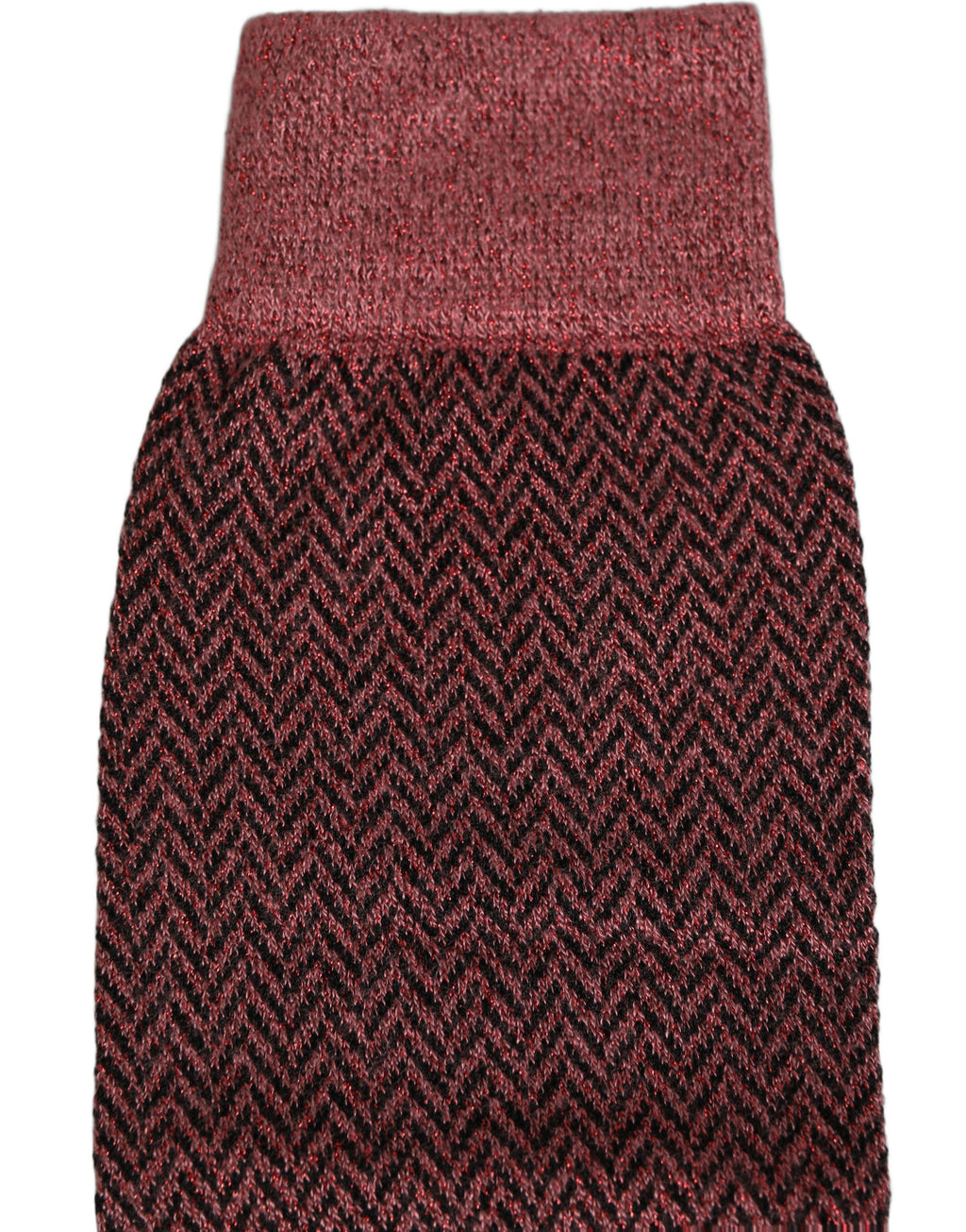Burgundy Viscose Over The Calf Accessory Socks