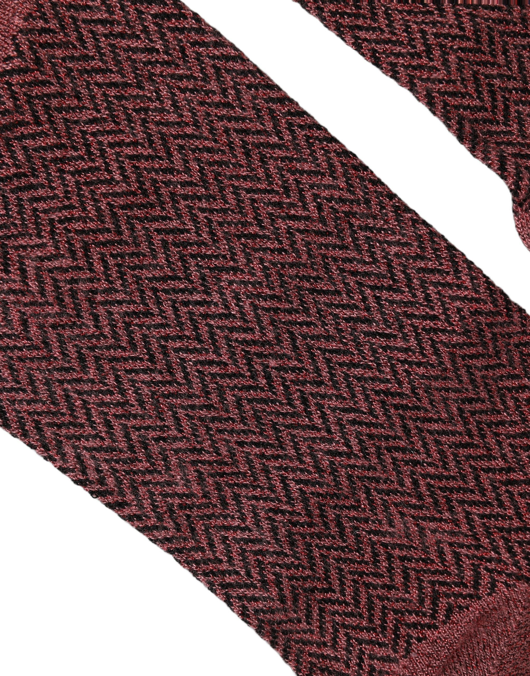 Burgundy Viscose Over The Calf Accessory Socks