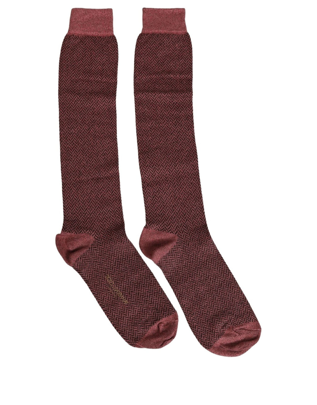 Burgundy Viscose Over The Calf Accessory Socks