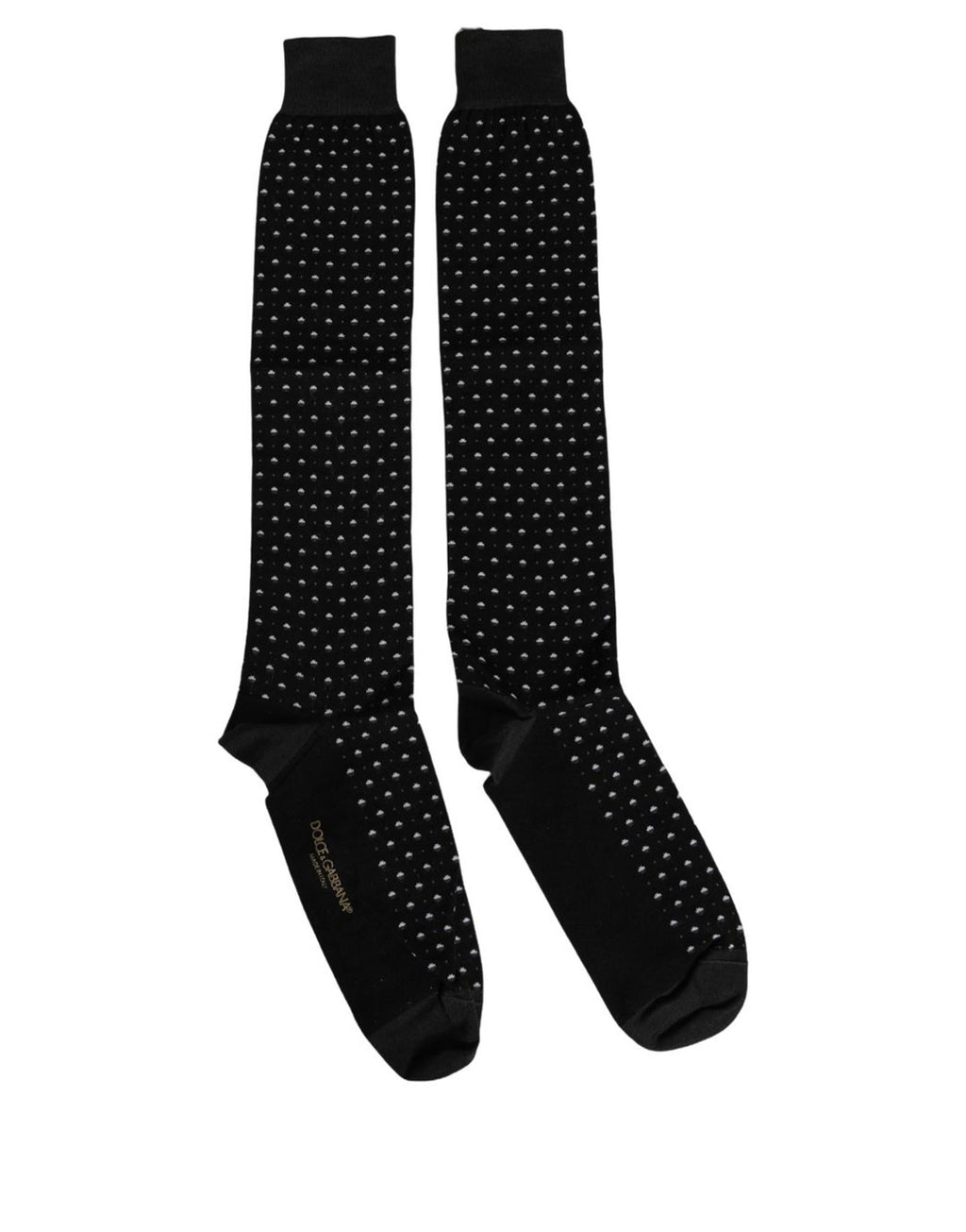 Black Polka Dot Over The Calf Accessory Socks