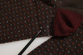 Maroon Dotted Wool Over The Calf Accessory Socks