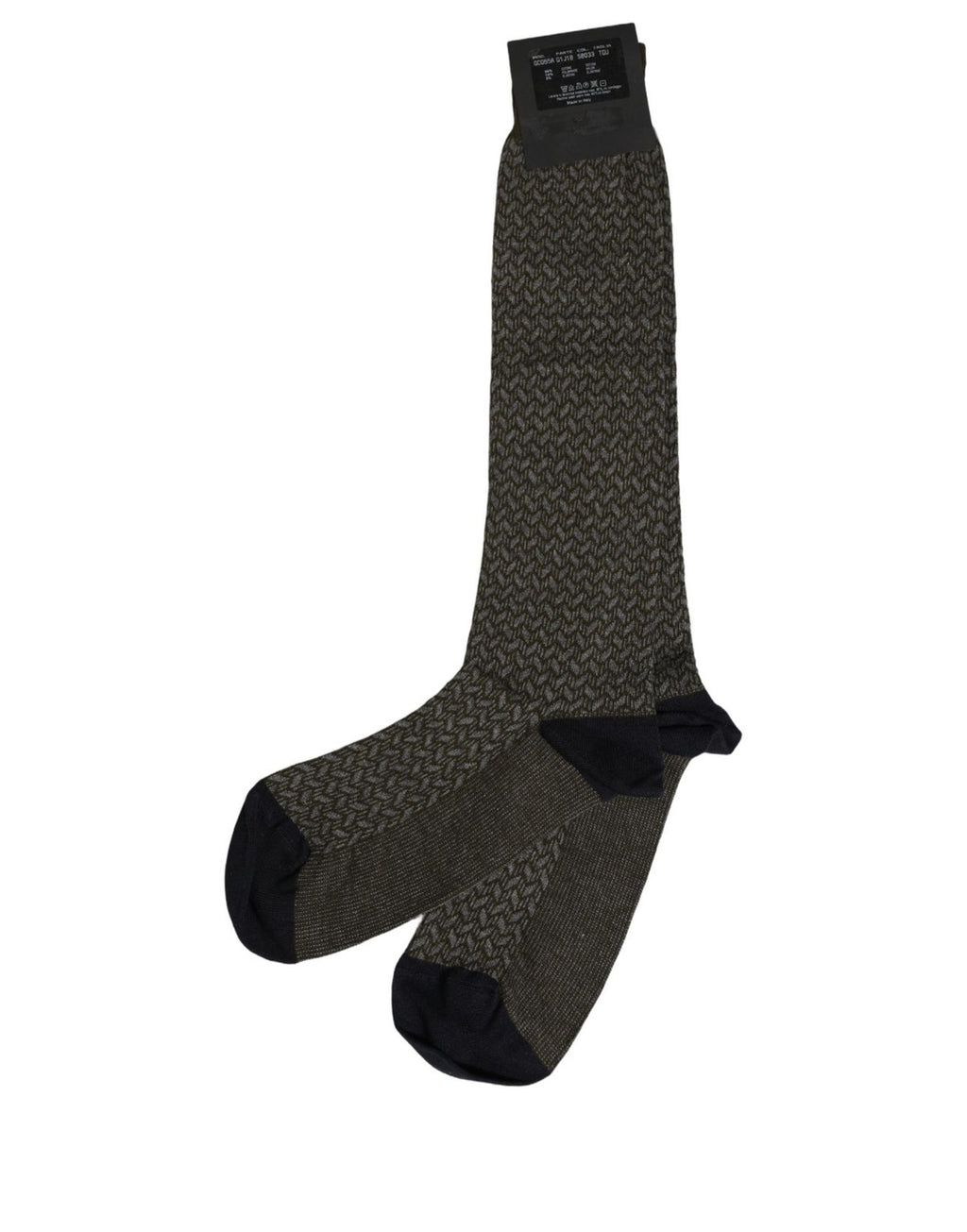 Dark Gray Cotton Knit Knee High Accessory Socks