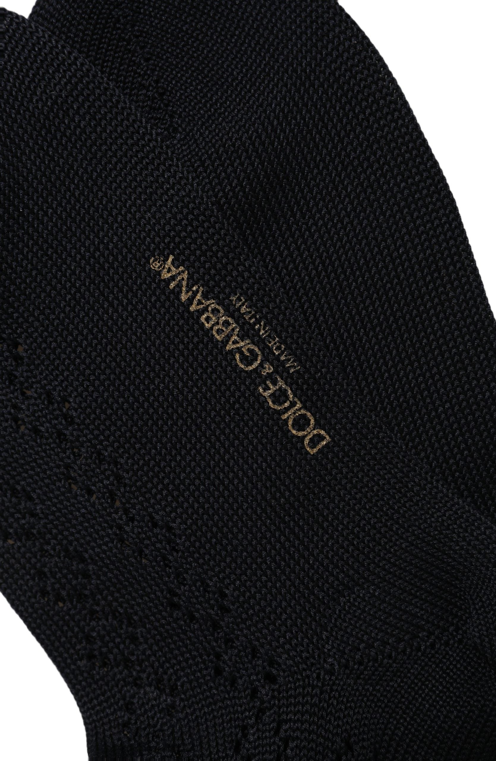 Dark Blue Cotton Knit Mid Calf Accessory Socks