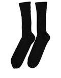 Men Black Cotton Distressed Mid Calf Accessory Socks