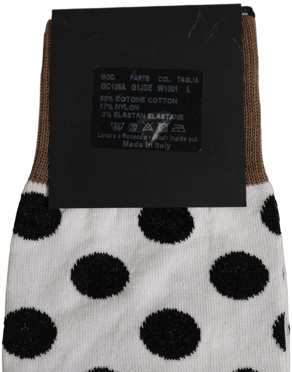 White Polka Dot Over The Calf Accessory Socks