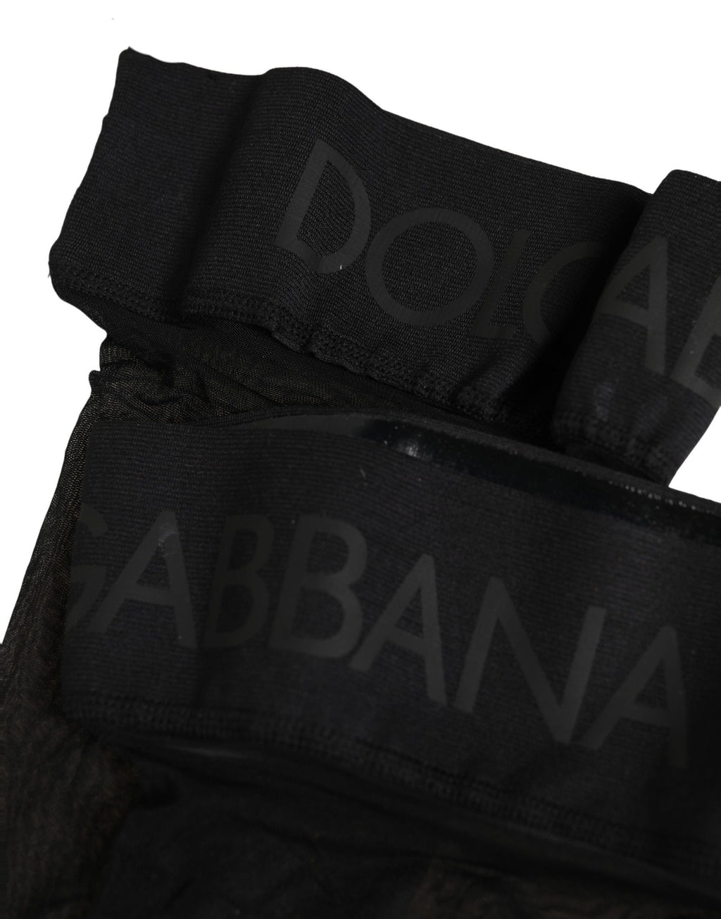 Black Nylon Logo Calf Long Women Accessory Socks