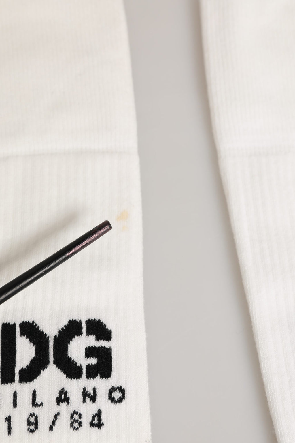 Men White Cotton Over The Calf Accessory Socks