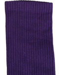 Violet Cotton Ribbed Mid Calf Women Accessory Socks