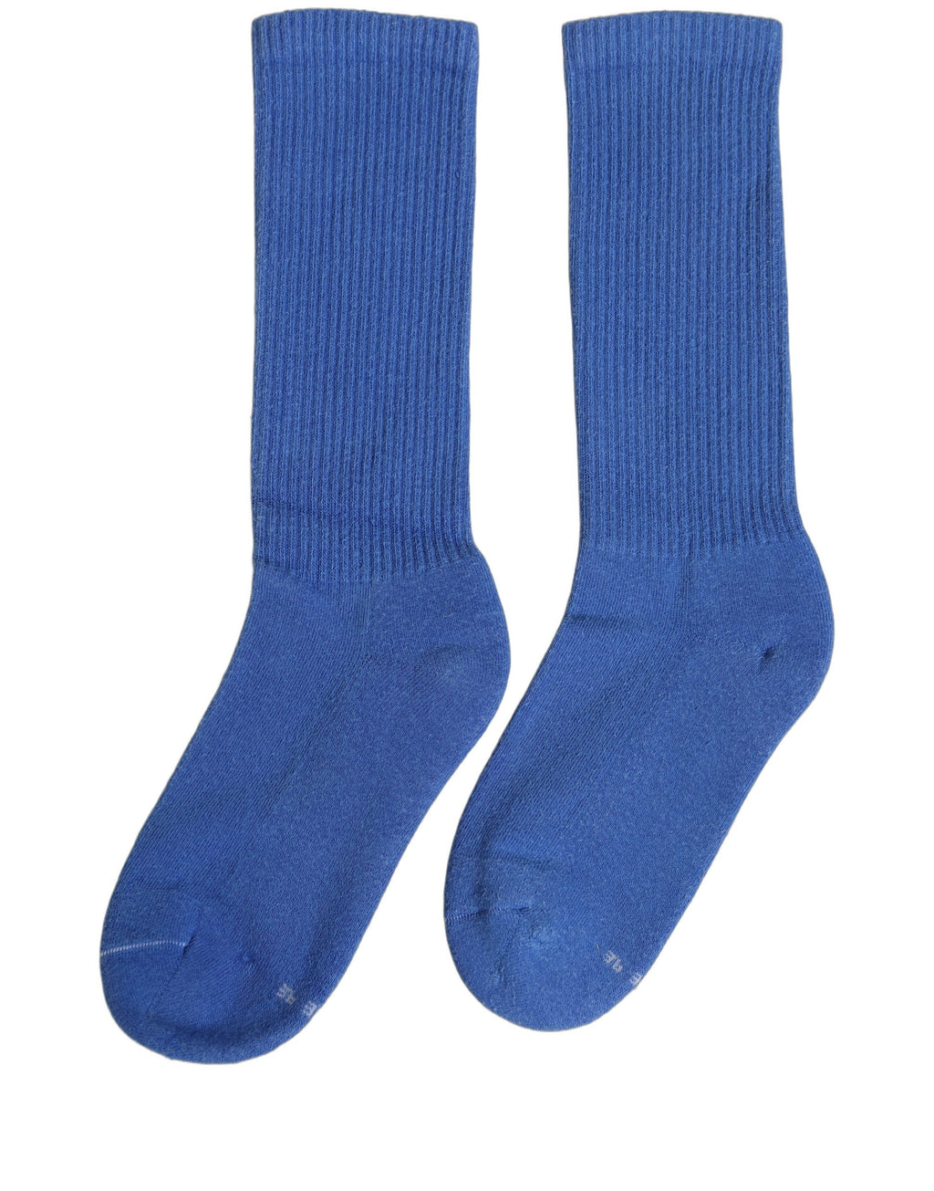 Blue Cotton Ribbed Mid Calf Women Accessory Socks