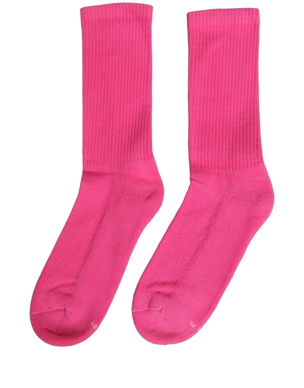 Pink Cotton Ribbed Mid Calf Women Accessory Socks