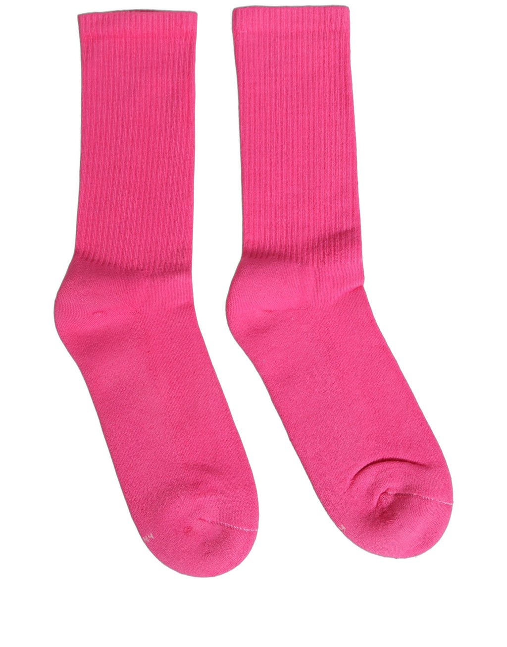 Pink Cotton Ribbed Mid Calf Women Accessory Socks