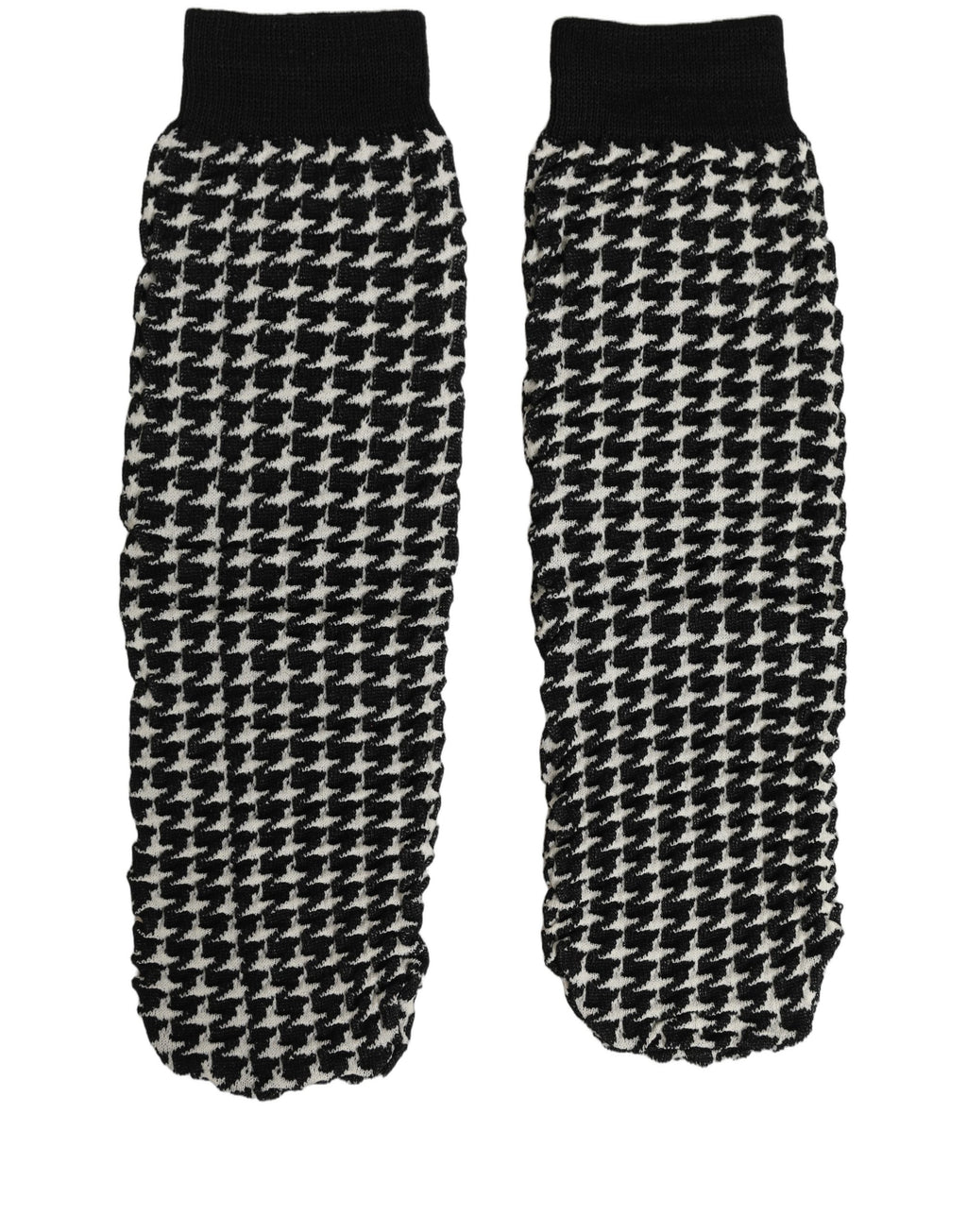 Black White Houndstooth Ankle Length Socks