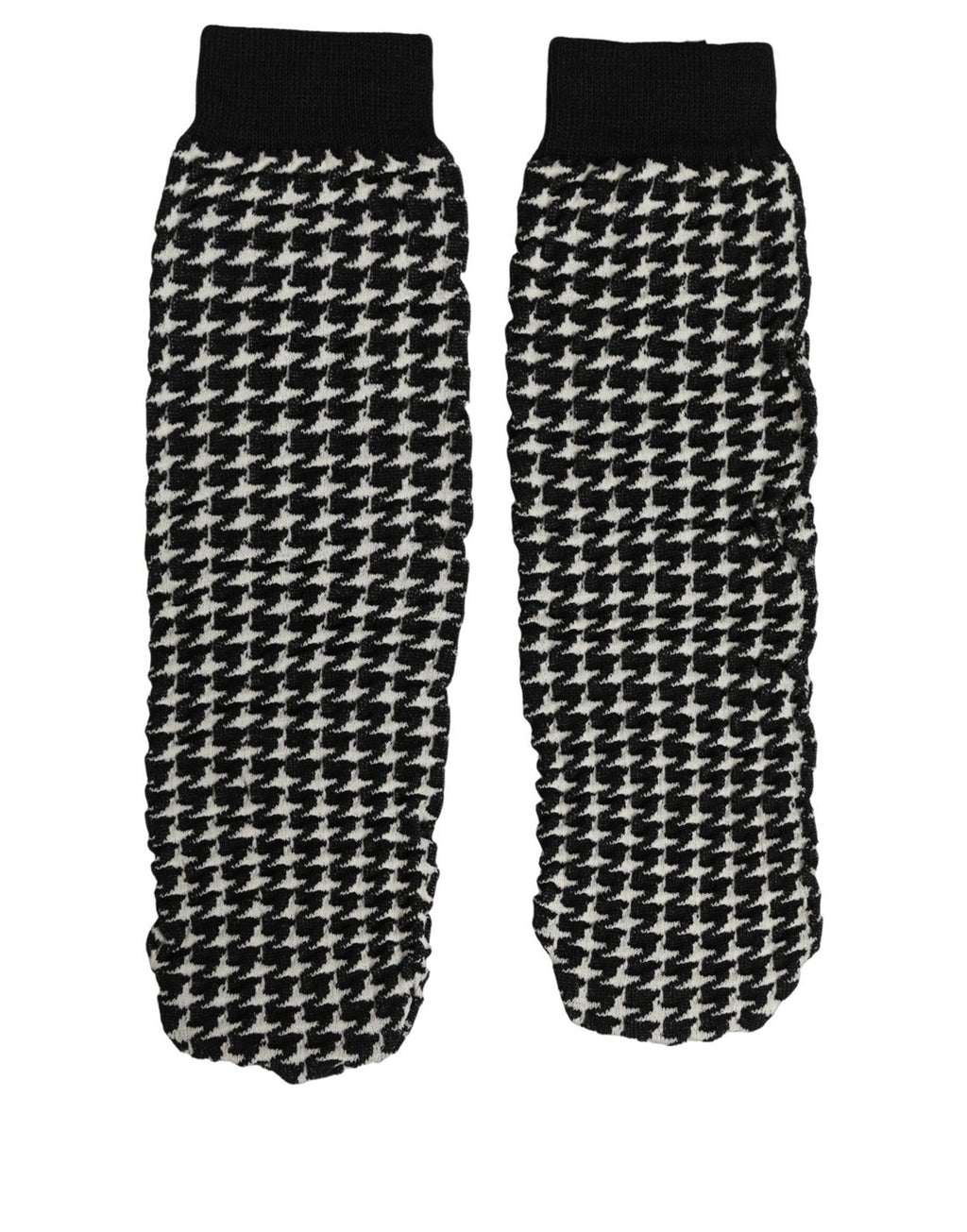 Black White Houndstooth Ankle Length Socks
