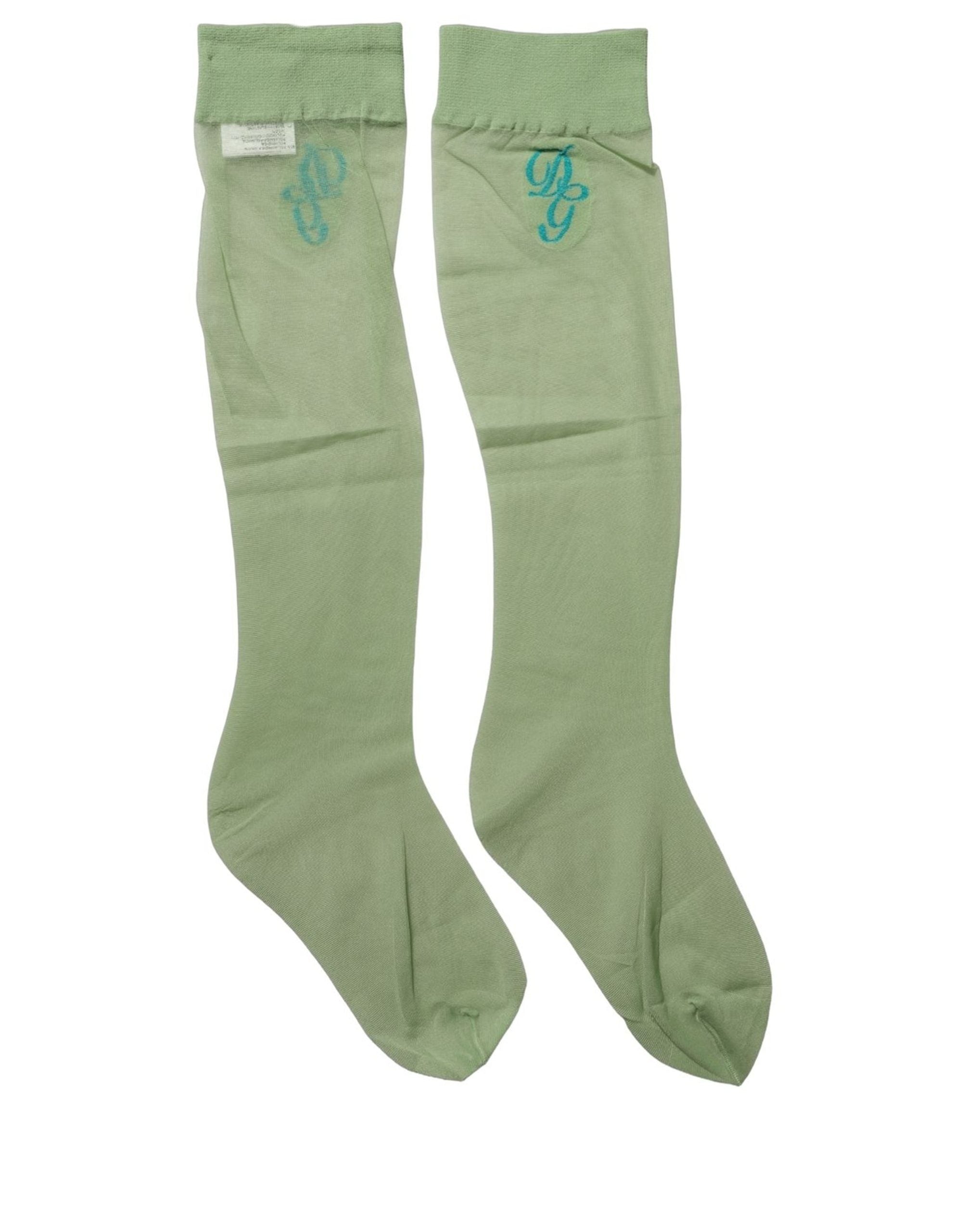 Green Knee High Sheer Nylon Accessory Socks