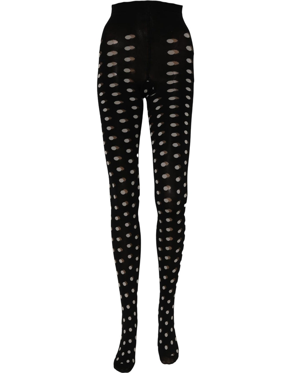 Black Polka Dot Fishnet Pantyhose Stockings Socks