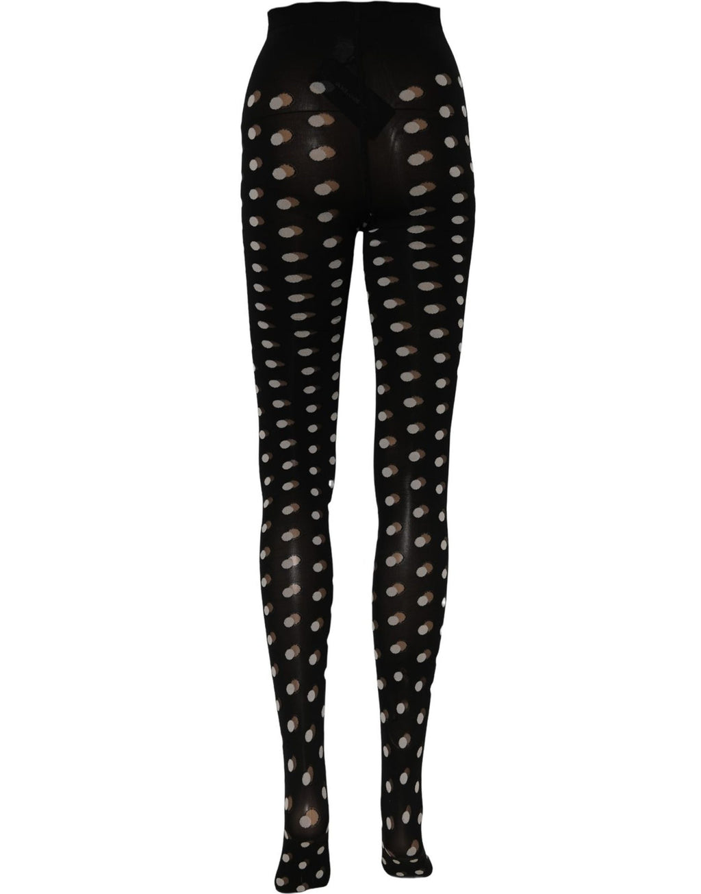 Black Polka Dot Fishnet Pantyhose Stockings Socks