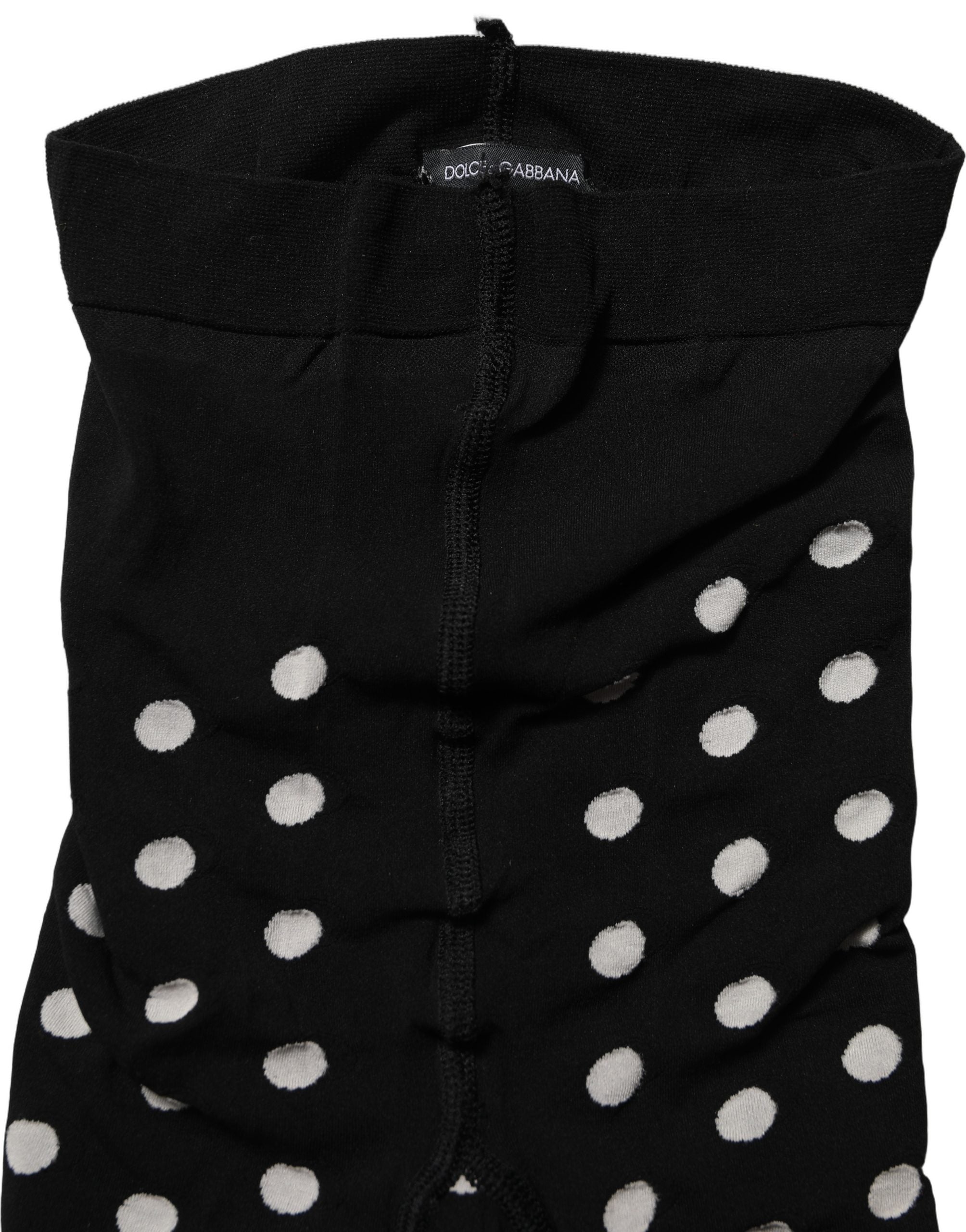 Black Polka Dot Fishnet Pantyhose Stockings Socks
