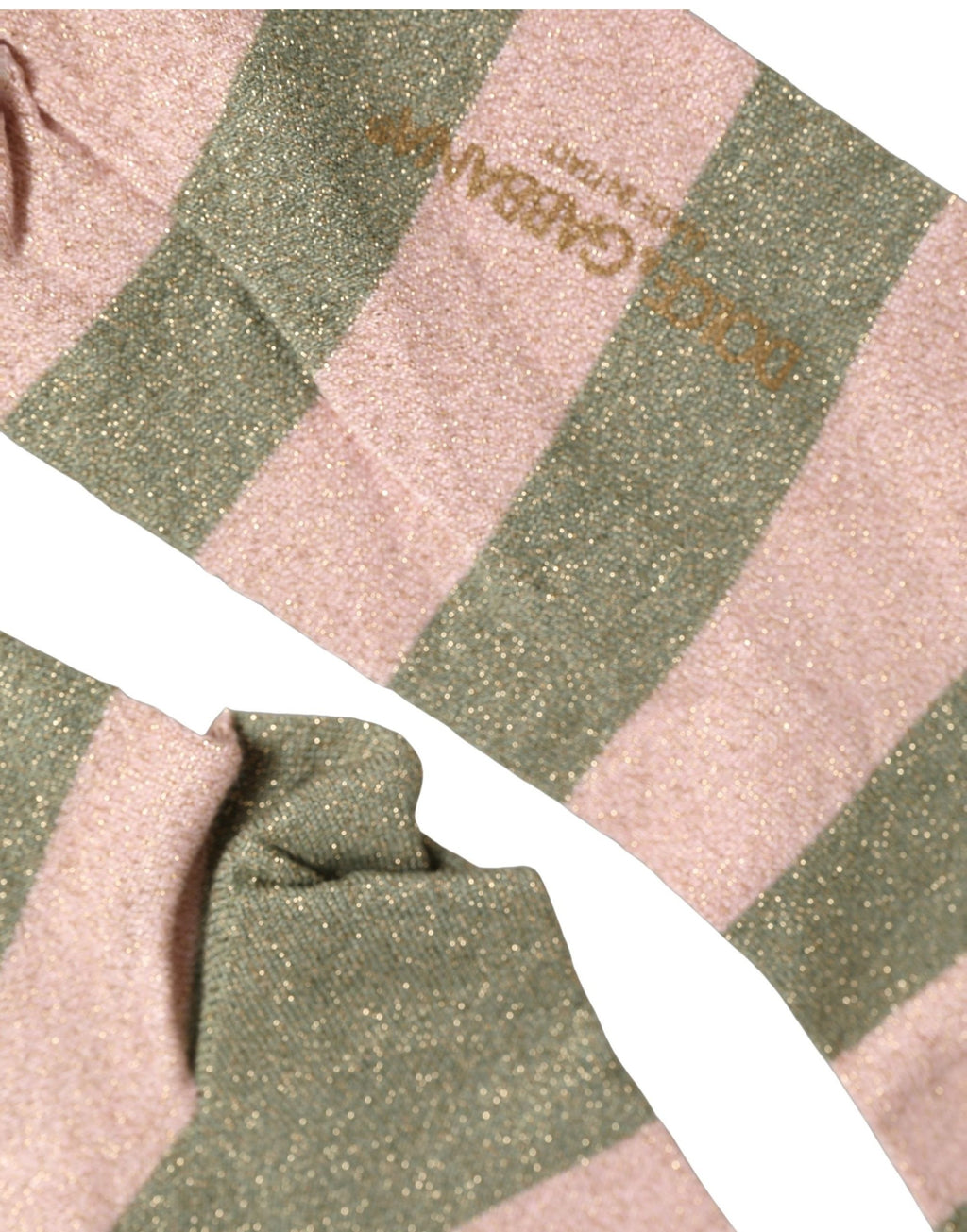 Gray Pink Stripes Mid Calf Accessory Socks