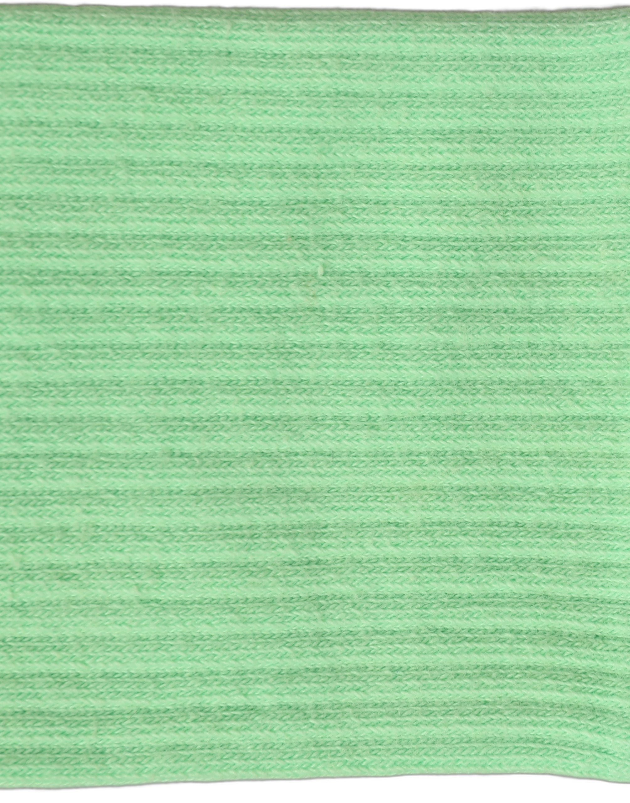 Green Cotton Ribbed Mid Calf Women Accessory Socks