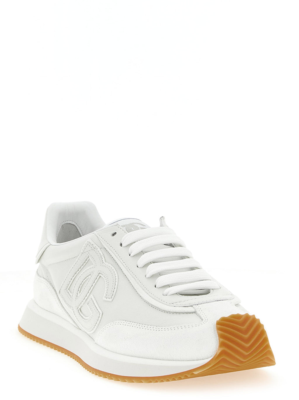 White Calfskin Low Top Sneakers