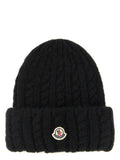 Black Alpaca Leather Beanie