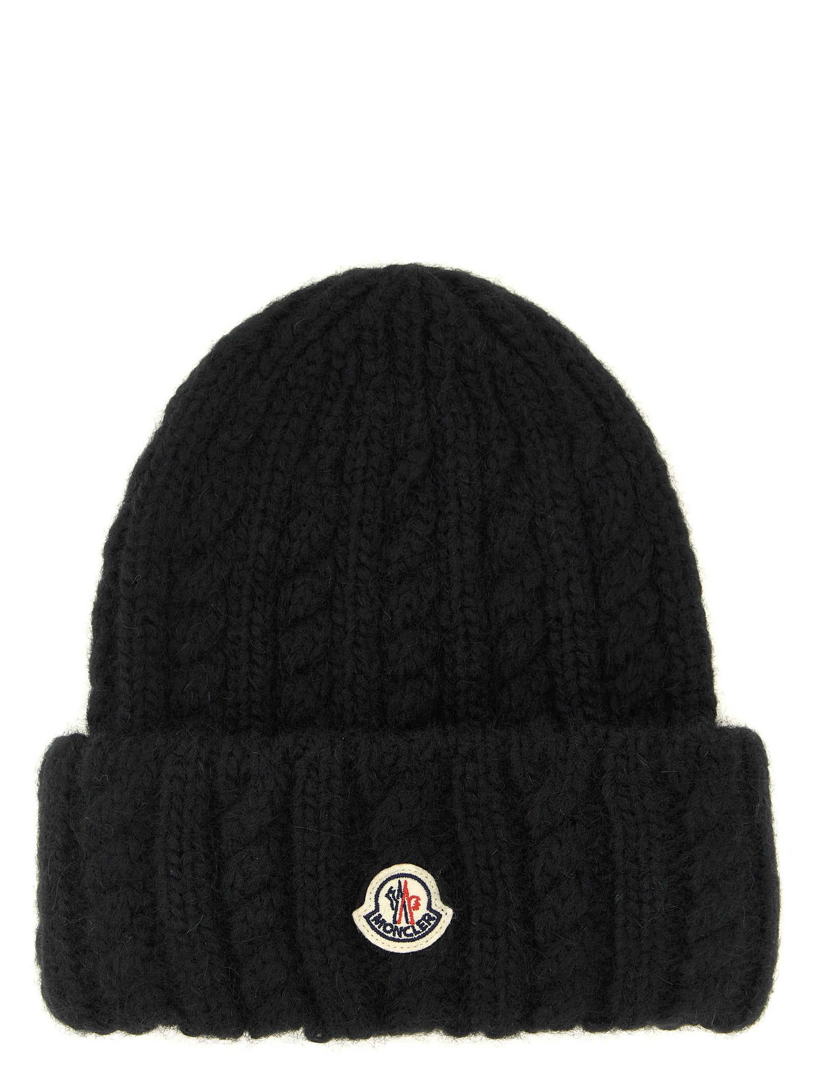 Black Alpaca Leather Beanie