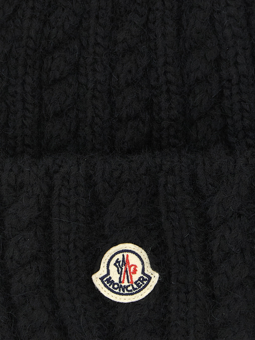 Black Alpaca Leather Beanie