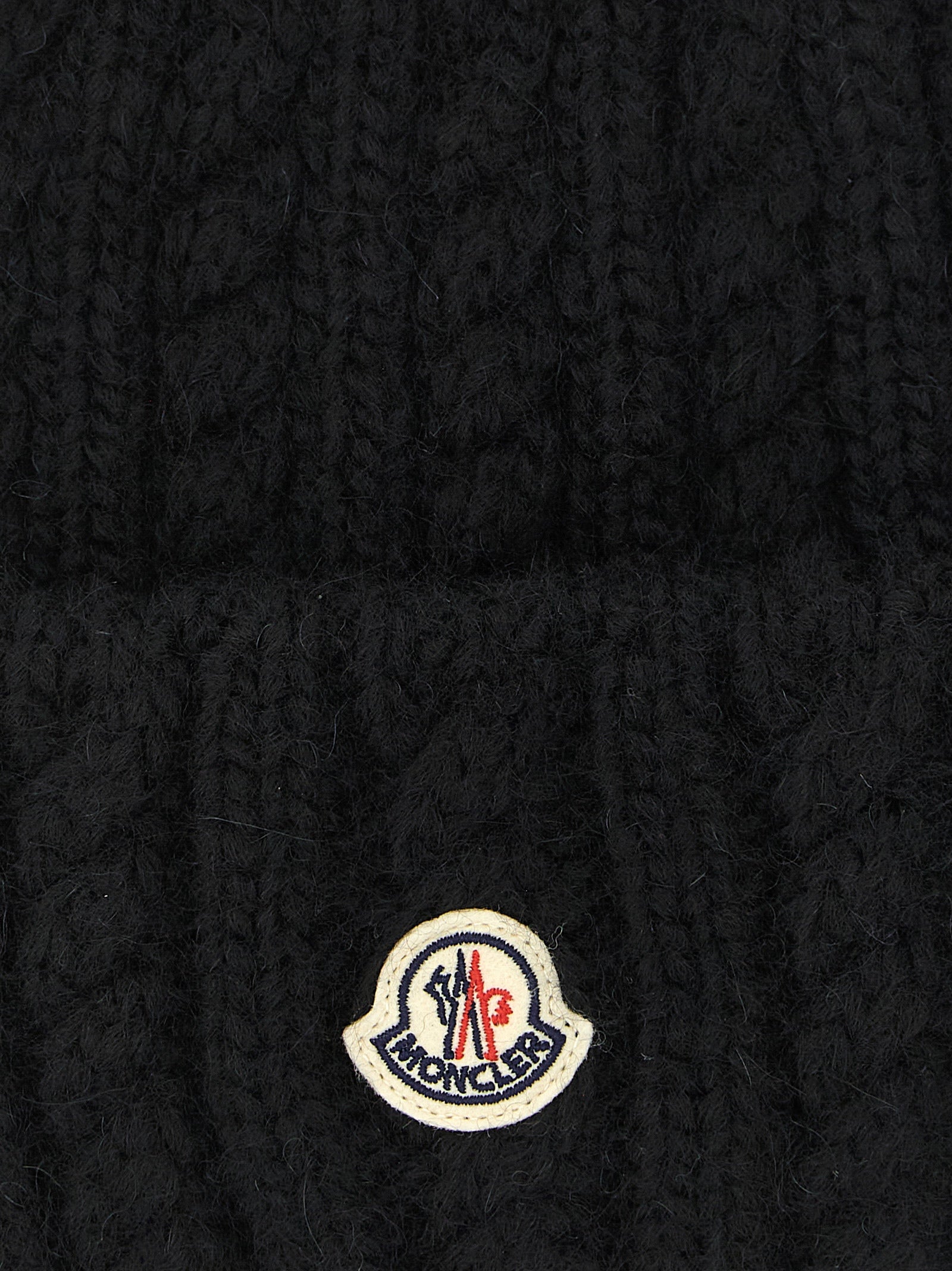Black Alpaca Leather Beanie