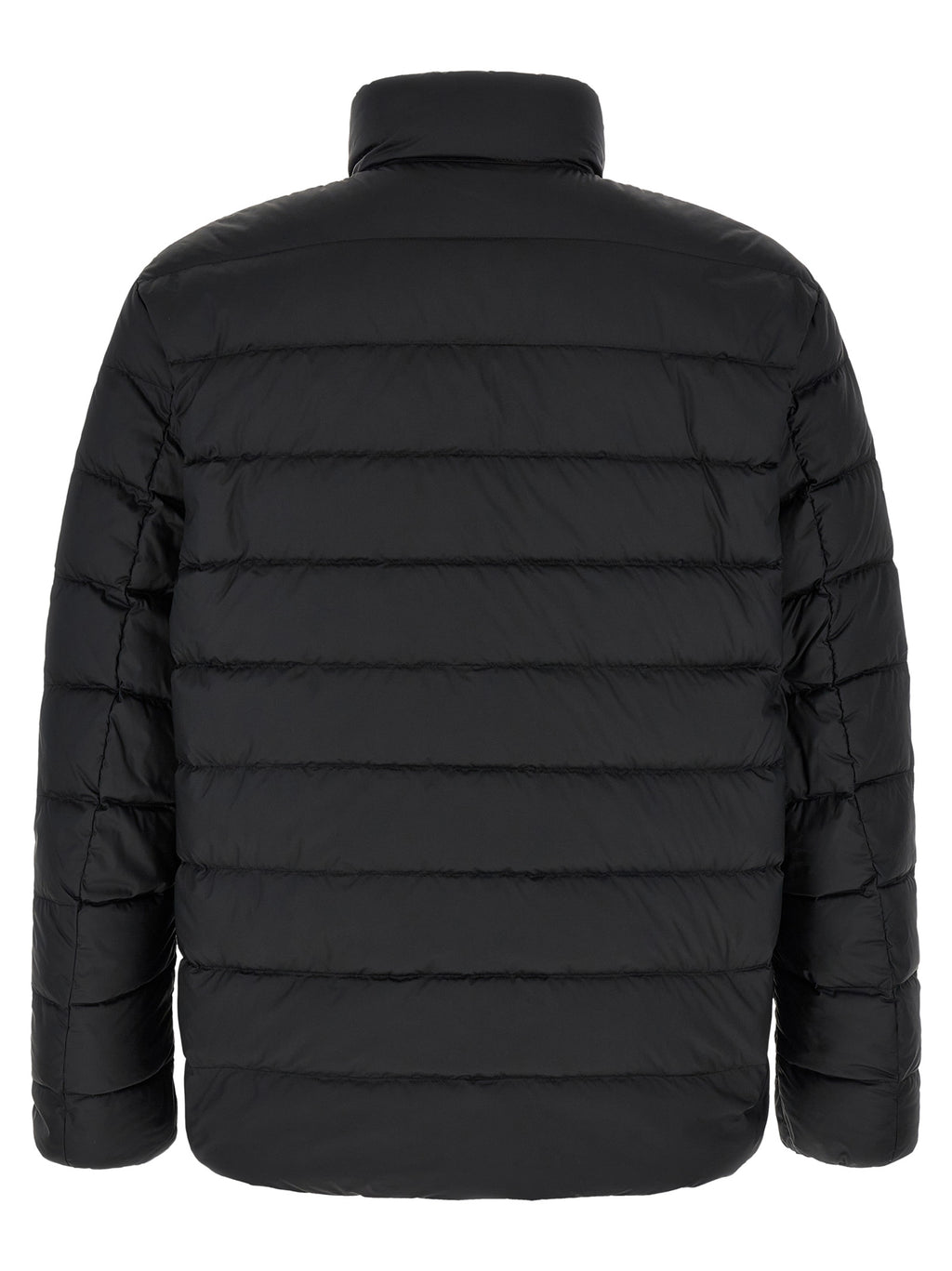 Black Polyester Full-Length Jacket