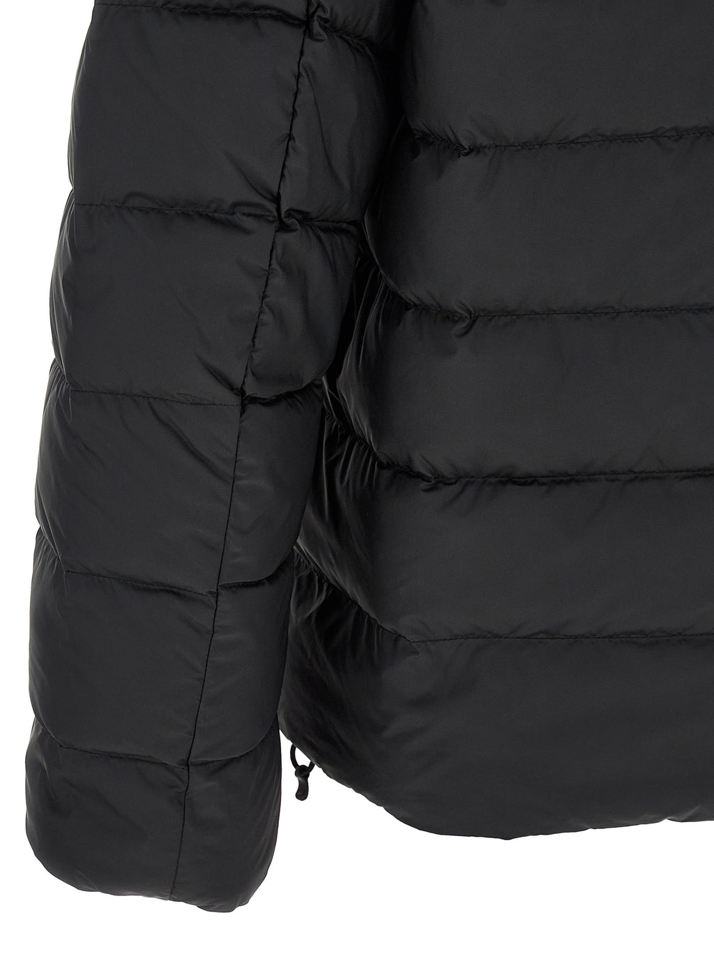 Black Polyester Full-Length Jacket