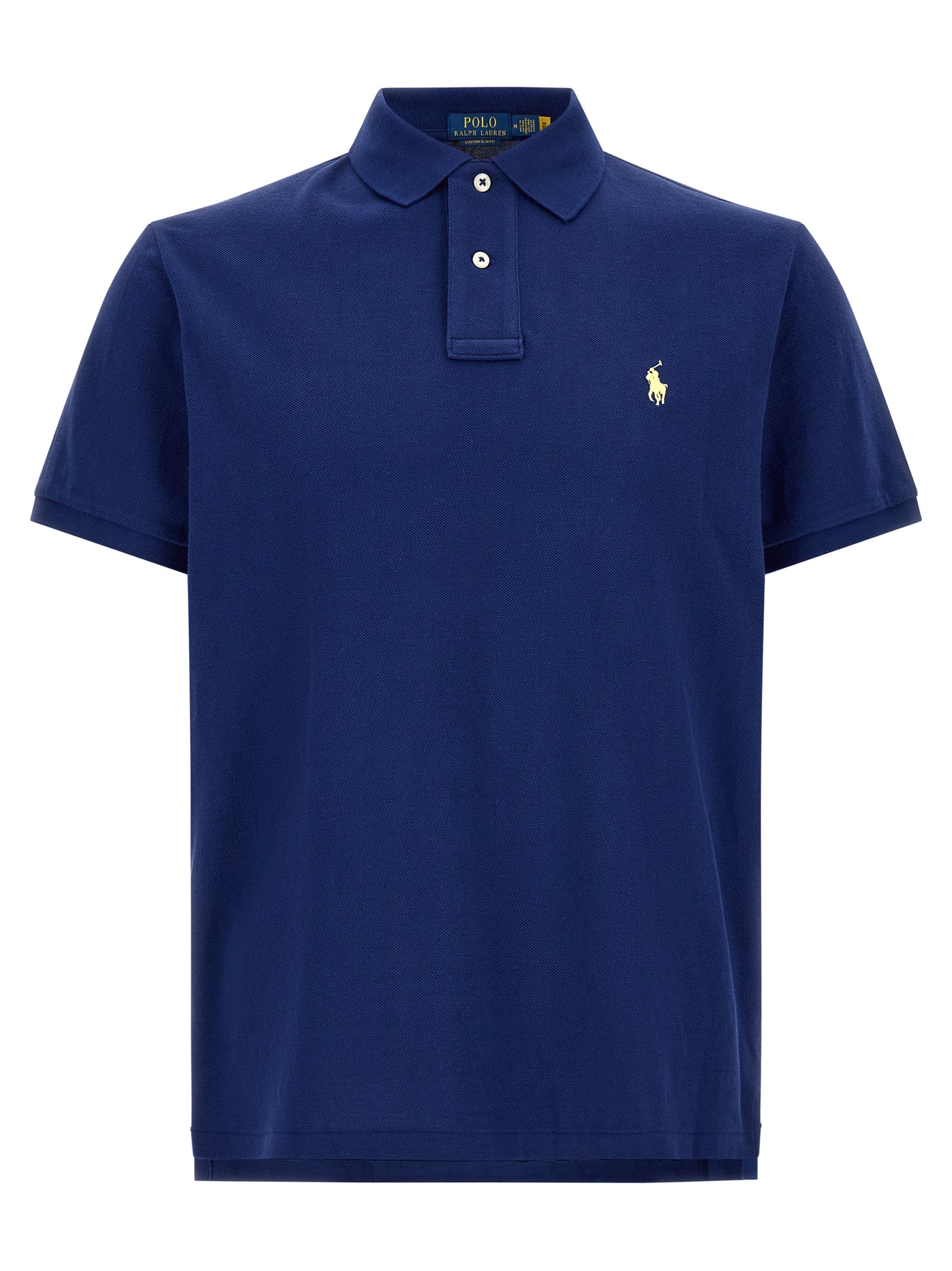Blue Cotton Polo Shirt